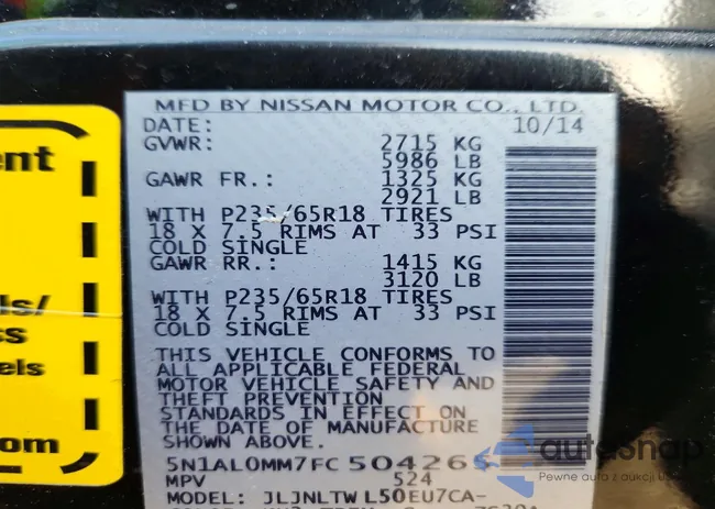 5N1AL0MM7FC504265: 76190295