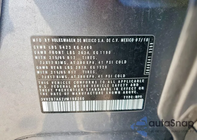 3VV2B7AX2JM198250: 75253685