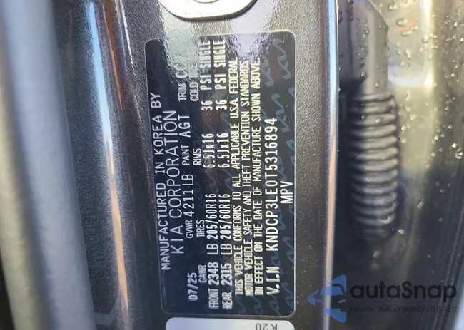 KNDCP3LE0T5316894: 77940105