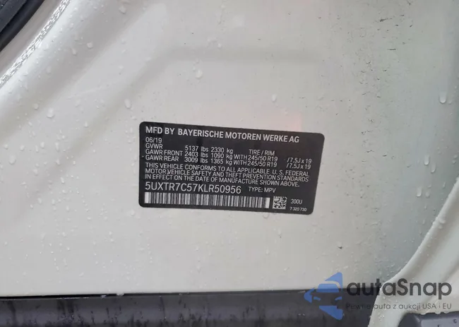 5UXTR7C57KLR50956: 76805505