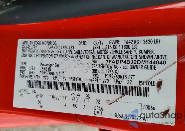 3FADP4BJ2DM144040: 76930315