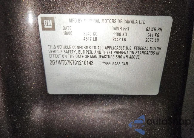 2G1WT57K791210143: 79456805