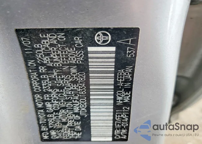 JTDKB20U183347820: 75972745