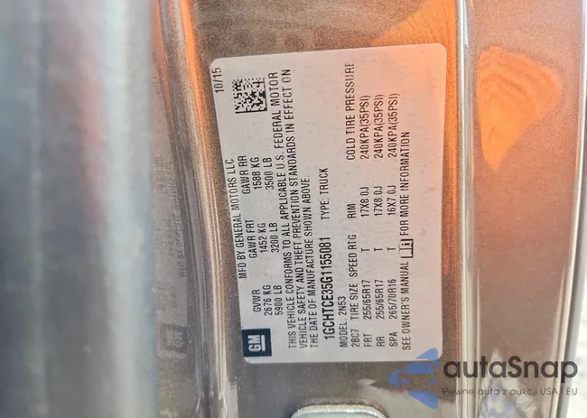 1GCHTCE35G1155081: 79301305