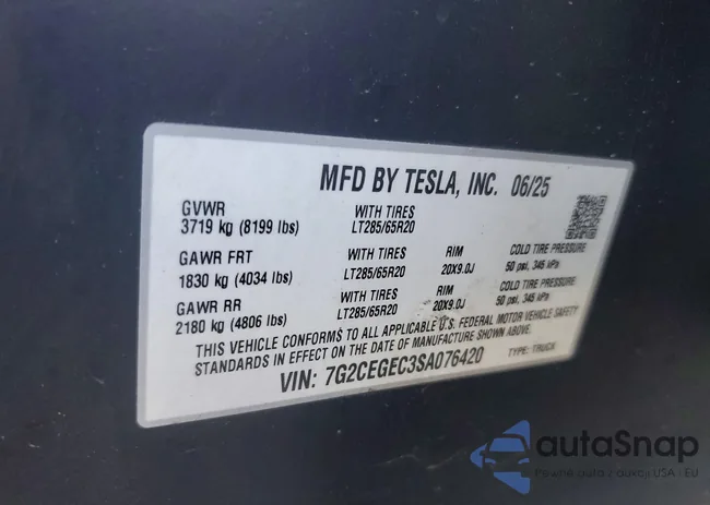 7G2CEGEC3SA076420: 76901575