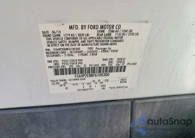 1FAHP2E88FG100300: 79554975