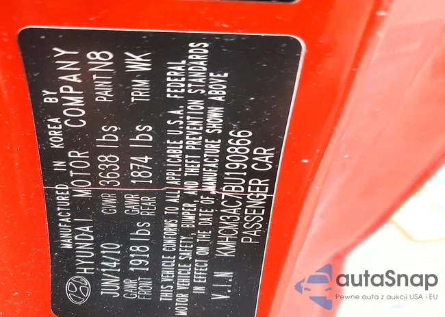 KMHCM3AC7BU190866: 76510015