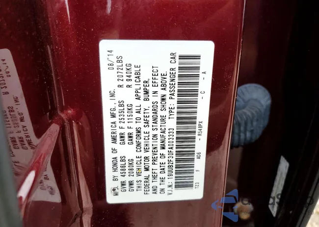 19UUB2F30FA003333: 78217075