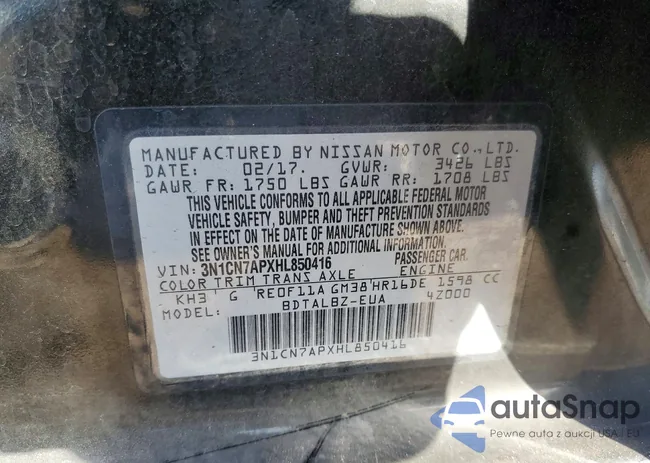 3N1CN7APXHL850416: 77292425