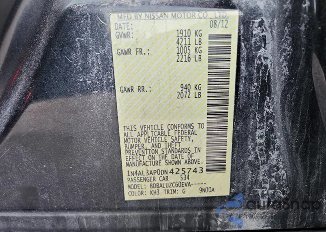 1N4AL3AP0DN425743: 76216485