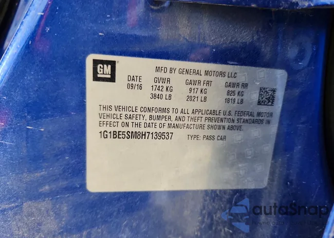 1G1BE5SM8H7139537: 75730365