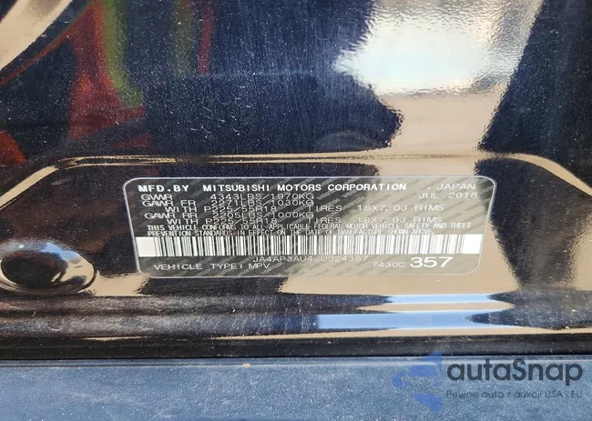 JA4AP3AU4JU024387: 76575885