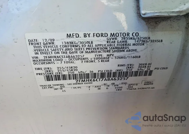 2FMHK6CT7ABA63257: 77211995