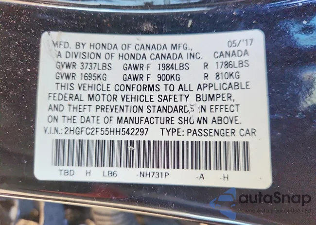 2HGFC2F55HH542297: 76335855