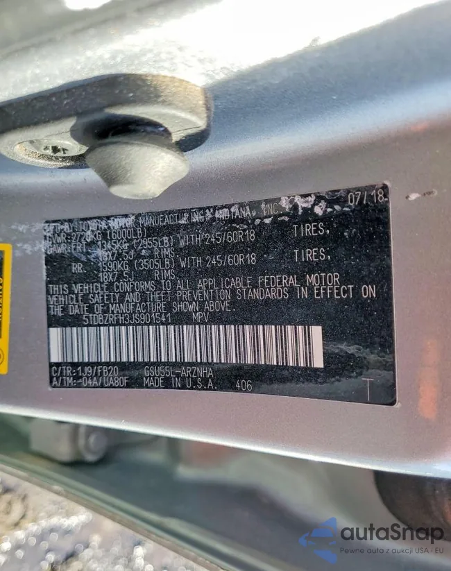 5TDBZRFH3JS901541: 75382315