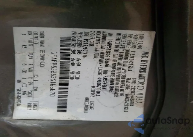 1FAFP55283G166670: 75454765