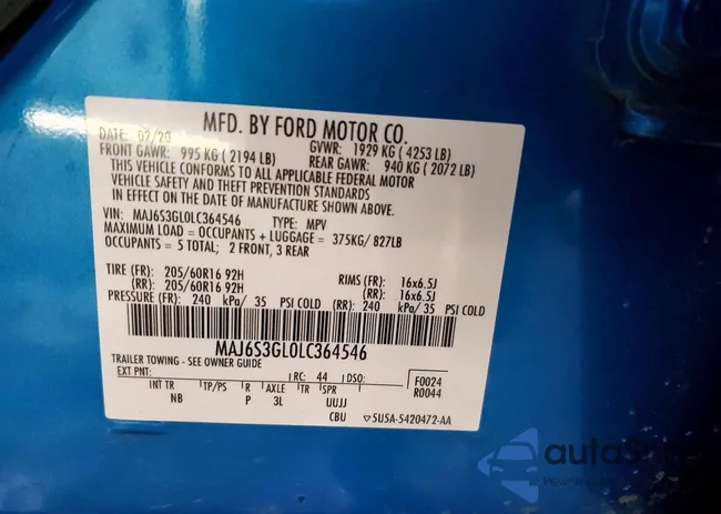 MAJ6S3GL0LC364546: 78829985