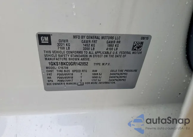 1GKS1BKC9GR142852: 78854915