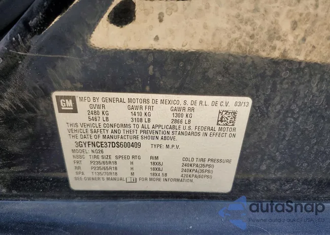 3GYFNCE37DS600409: 78176475