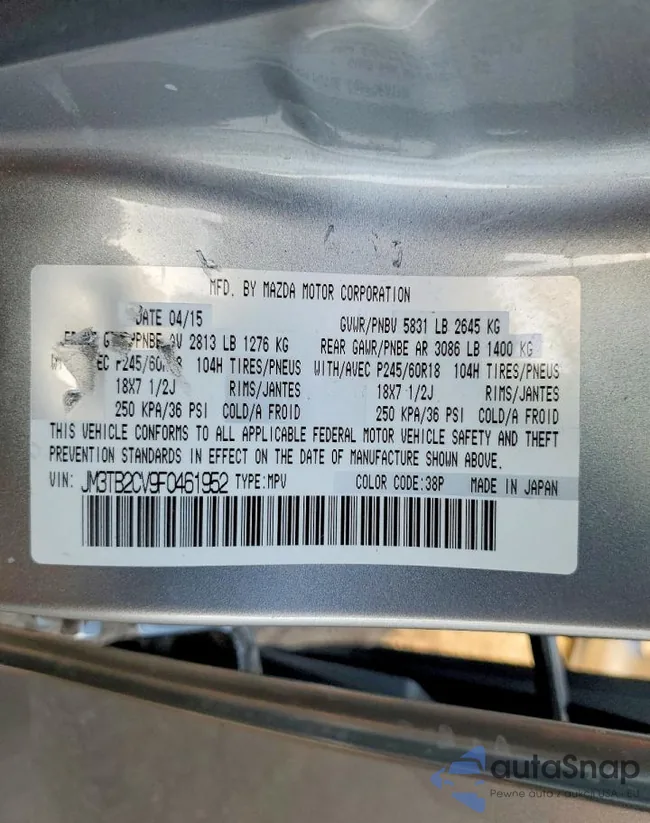 JM3TB2CV9F0461952: 75874095