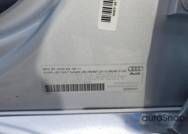 WAURVAFD5CN008690: 75574405