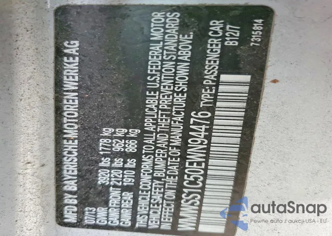 WMWSS1C50EWN94476: 77853685