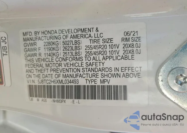 5J8TC2H6XML034493: 77014665