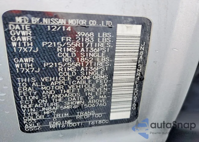 JN8AF5MR4FT506760: 76074155