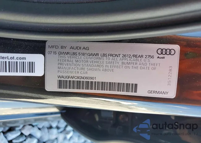 WAUGFAFC8GN060901: 74543545