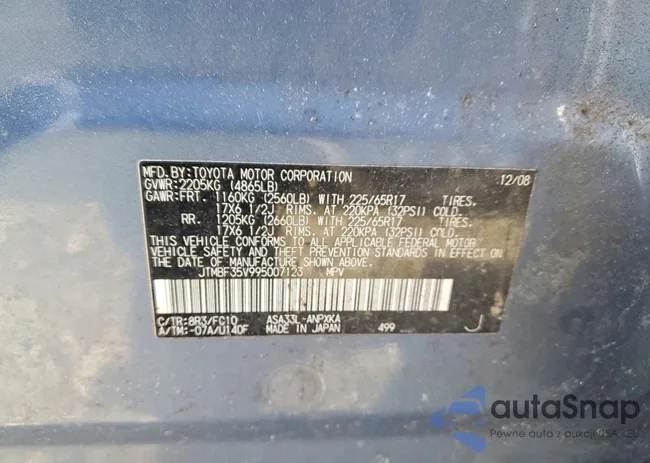 JTMBF35V995007123: 77539025