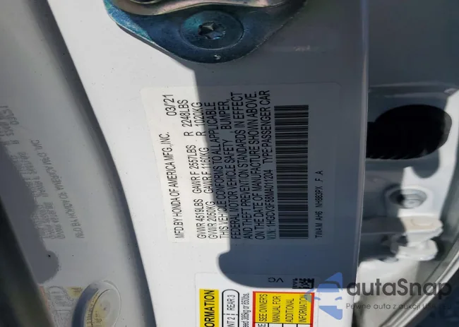 1HGCV3F58MA011204: 78370075