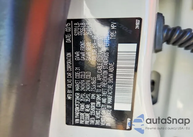 YV4612RK1F2739458: 76316485