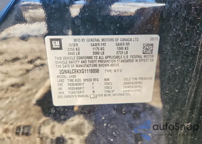 2GNALCEKXG1118098: 76371875