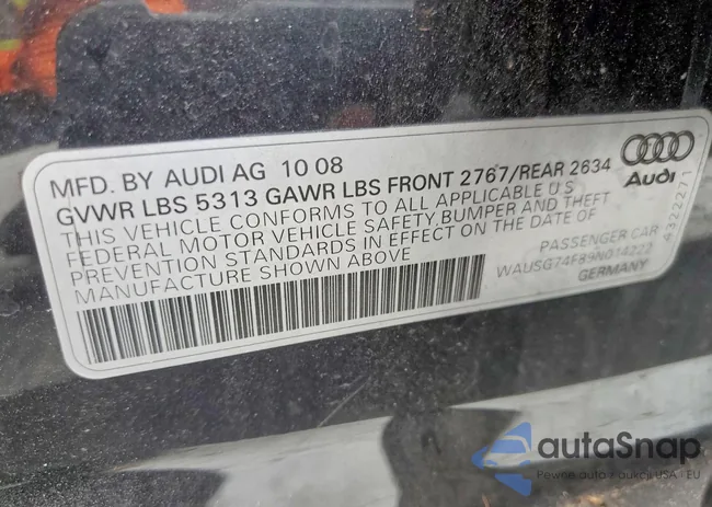 WAUSG74F89N014222: 77073945