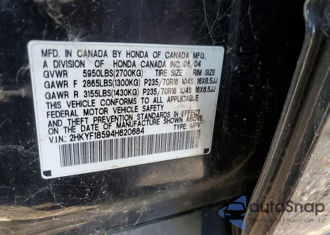 2HKYF18594H620684: 74411645