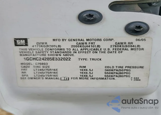 1GCHC24285E332022: 76768415