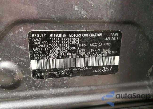 JA4AR3AW3HZ064498: 75987205