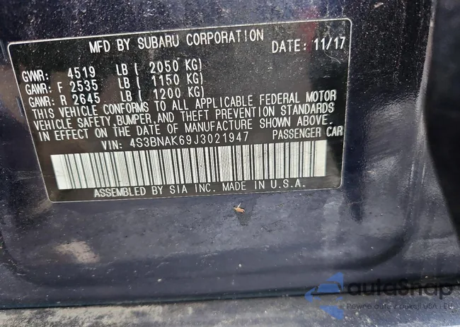 4S3BNAK69J3021947: 76009425