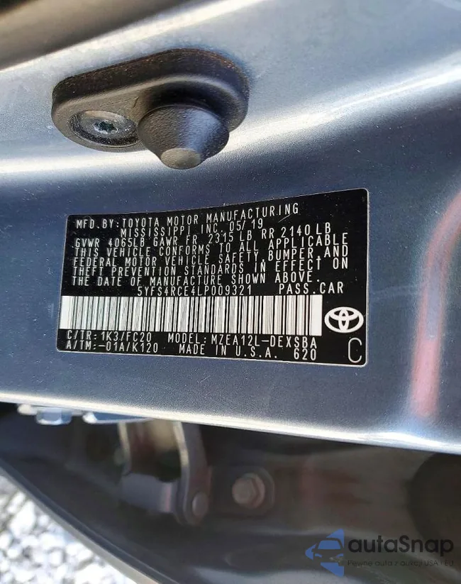 5YFS4RCE4LP009321: 75884485