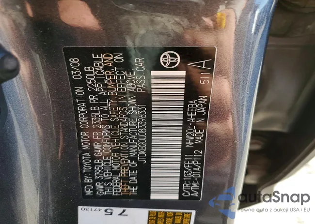 JTDKB20U083396331: 75687815