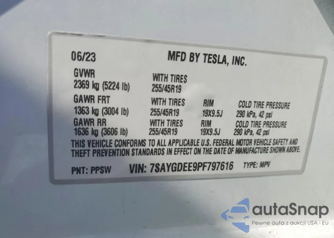 7SAYGDEE9PF797616: 76697035