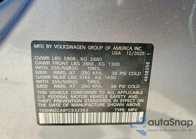 1V2HN2CA9TC532353: 77305755