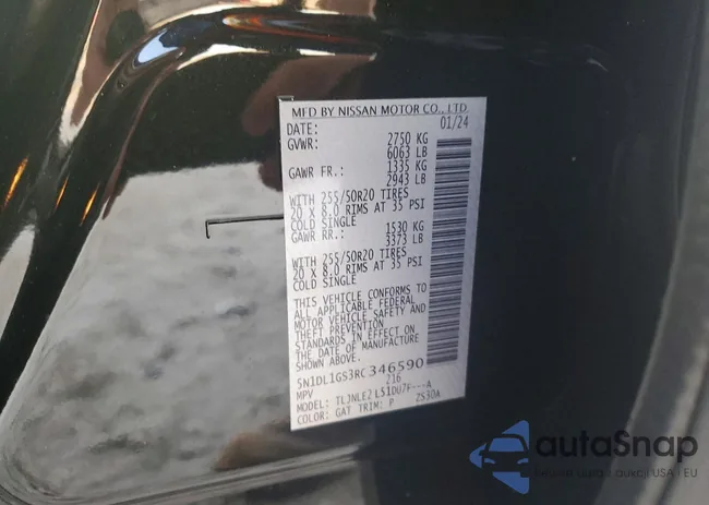 5N1DL1GS3RC346590: 74895895