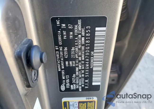 5XXGM4A79DG181853: 76510545