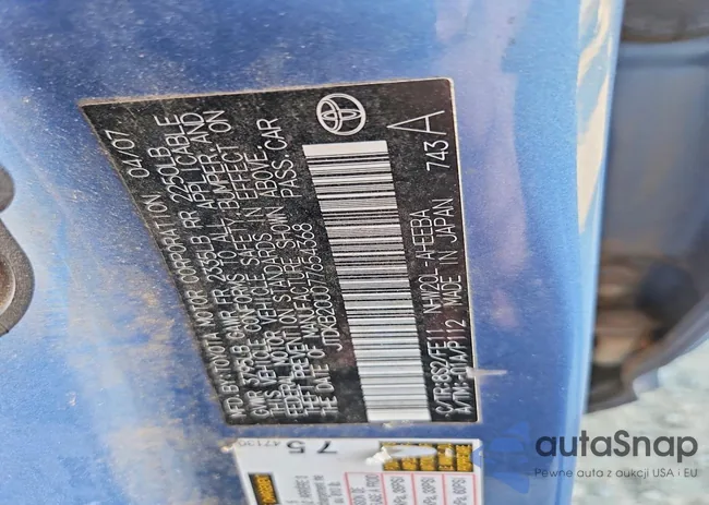 JTDKB20U077654368: 76262335