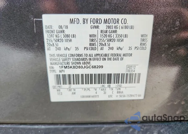 1FM5K8D80JGC68209: 76882255