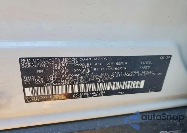 JTEAAAAH2RJ184582: 77653105