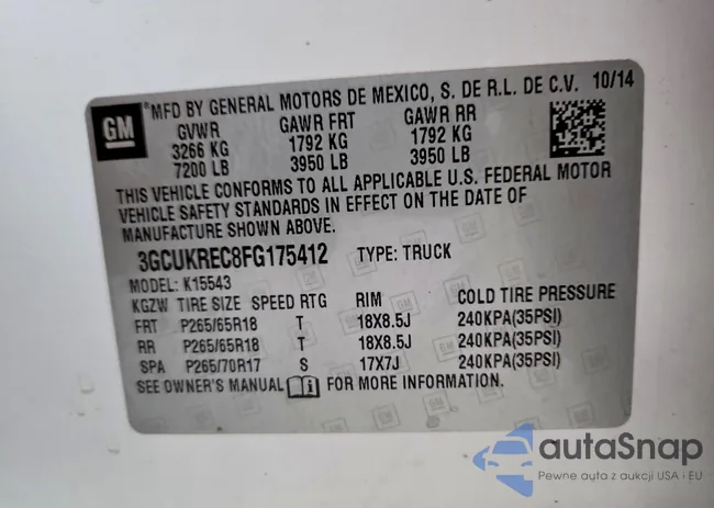 3GCUKREC8FG175412: 75309865