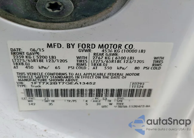 1FT7X2BT7GEA13452: 77028345