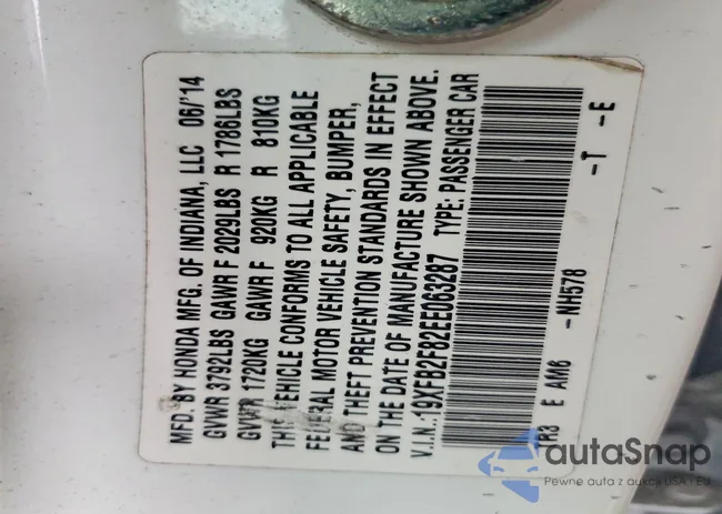 19XFB2F82EE063287: 76070905